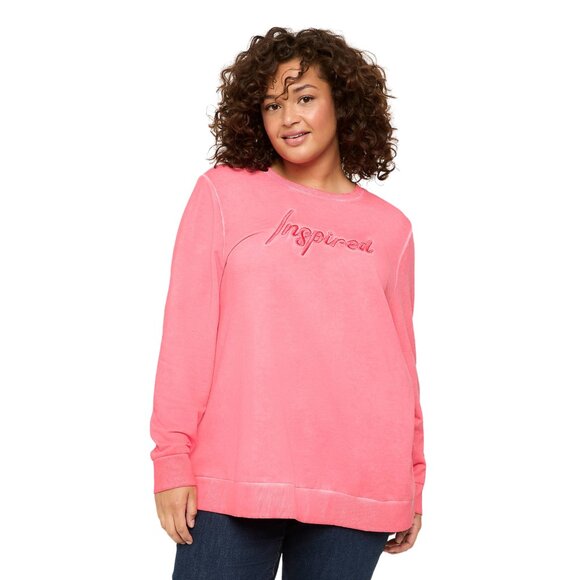 Lane Bryant Embroidered Inspired Graphic Long Sleeve Sweatshirtn - Size 14/16 - Picture 1 of 9